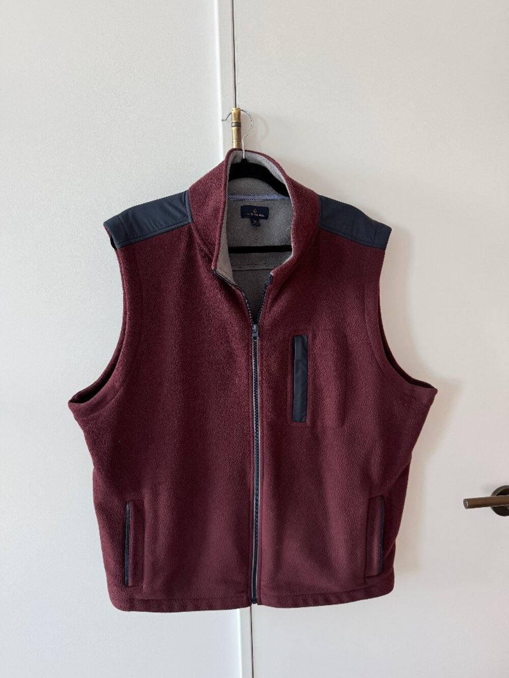 Brooks Brothers Maroon Fleece Vest XXL